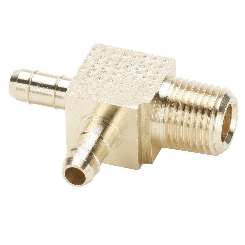 231-4-2 by Parker | Dubl-Barb® Fittings | 1/4" Tube OD x .170" Tube ID x 1/8" Male Pipe Thread | 1.28" Length | Tee | Brass | Pack of 100