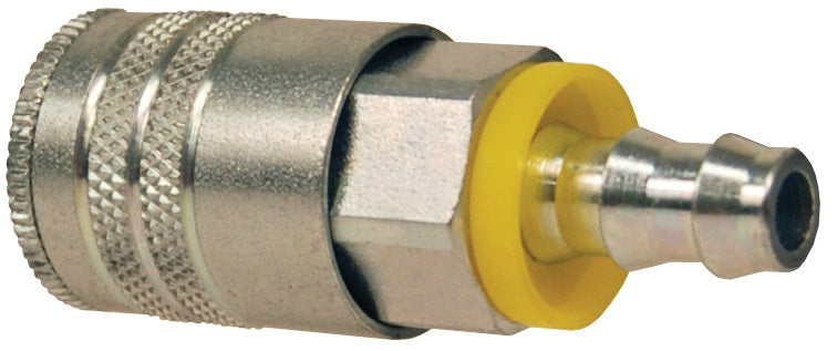 DC2644L Air Chief by Dixon Valve | Pneumatic Industrial Interchange Coupler/Socket | Semi-Automatic | Push-On Hose Barb | 3/8" Hose ID x 3/8" Body Size | Steel
