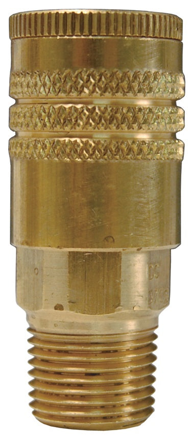 DC3703 Air Chief by Dixon Valve | Pneumatic ARO Speed Interchange Coupler/Socket | 3/8" Male NPT x 1/4" Body Size | Brass
