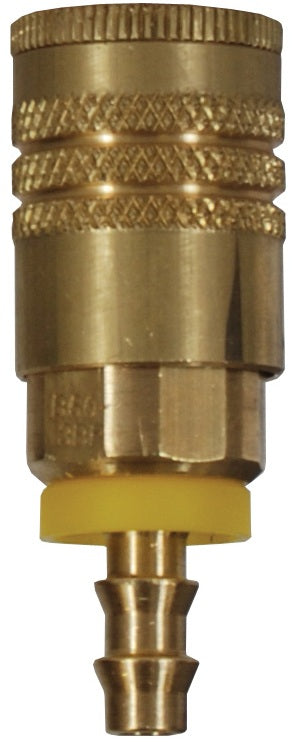 DC3844L Air Chief by Dixon Valve | Pneumatic ARO Speed Interchange Coupler/Socket | Push-On Hose Barb | 3/8" Hose ID x 1/4" Body Size | Brass
