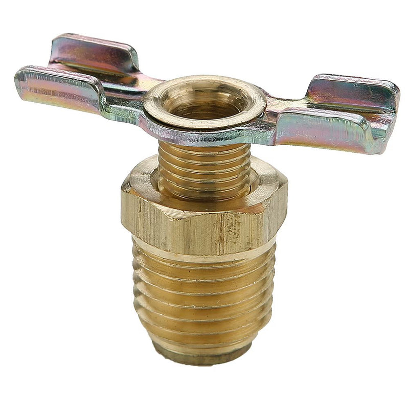 DC604-6 by Parker | External Seal Drain Cock | 1/4" Male Pipe Thread | 9/16" Hex | Brass | Pack of 10