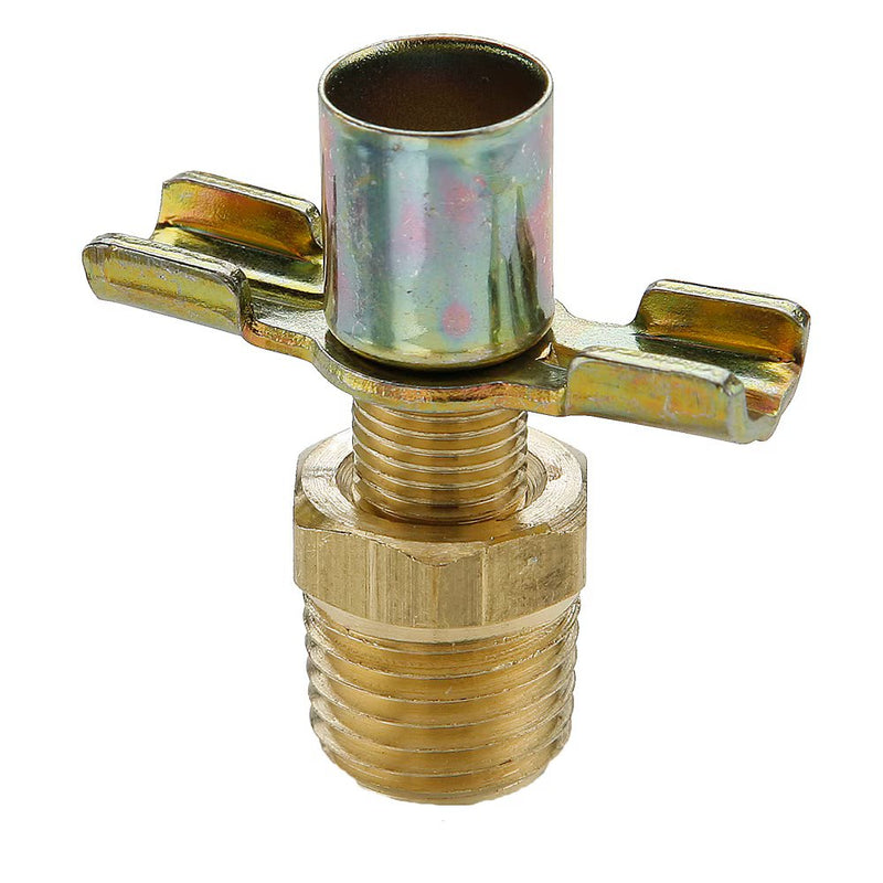 DC606-4 by Parker | External Seal Drain Cock | 1/4" Male Pipe Thread | 9/16" Hex | 1.50" Length | Brass | Pack of 25