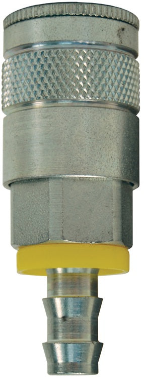 DC644L Air Chief by Dixon Valve | Pneumatic Automotive Interchange Coupler/Socket | Semi-Automatic | Push-On Hose Barb | 3/8" Hose ID x 3/8" Body Size | Steel