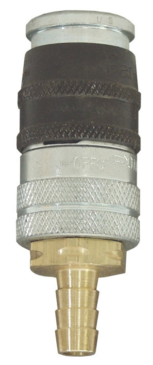 DC1045SE by Parker / Dixon Valve | Pneumatic E-Z-Mate Industrial Coupler/Socket | Hose Barb | 1/2" Hose ID x 1/2" Body Size | Steel