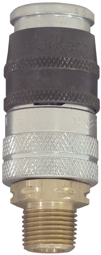 DC7106SE by Parker / Dixon Valve | Pneumatic E-Z-Mate Industrial Coupler/Socket | 3/4" Male NPT x 3/4" Body Size | Steel