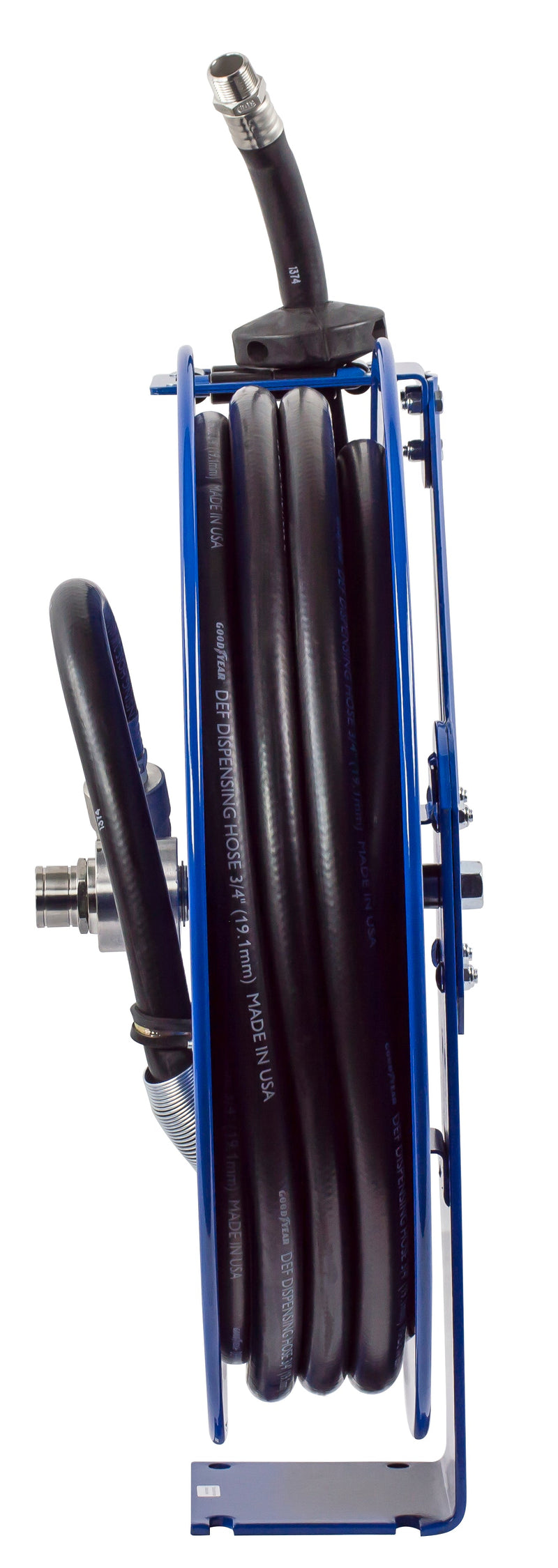 SH-N-550-DF-BBX by Coxreels | SH-DEF Series | 300 PSI Spring Driven Hose Reel for DEF | 3/4" Hose ID, 3/4" FNPT Inlet x 3/4" MNPT Hose End | Steel | 50ft EPDM Hose Included