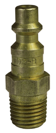 D2M1-B by Dixon Valve | Pneumatic Quick Disconnect Coupling | DF-Series | 1/8" Male NPTF x 1/4" Industrial Interchange | Plug | Brass