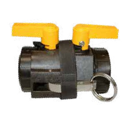 DF100D by Banjo | DRY FIT™ | Ball Valve | with Integrated Quick Disconnect | Full Port | 1" Female x 1" FPT NPT  | FKM Seals | Polypropylene