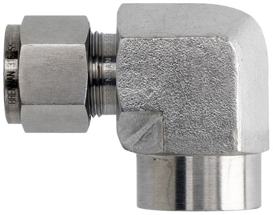 16-DFE-16 by Dixon Valve | Instrumentation Fitting | Female 90° Elbow | 1" Female NPT x 1" Tube OD | 316 Stainless Steel