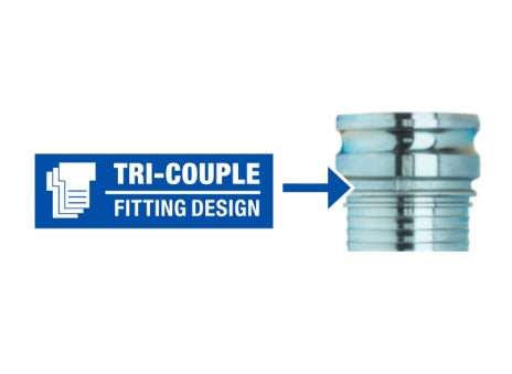 DI-E400 by Kuriyama | DI-E Series | Part E | Cam & Groove FItting | Tri-Couple | 4" Adapter x 4" Hose Barb | Ductile Iron