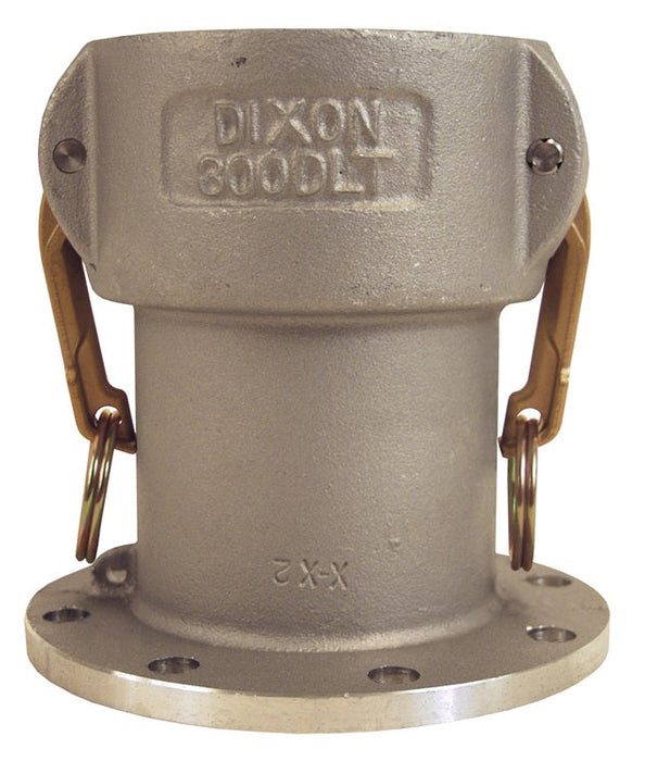 400-DLT-AL by Dixon Valve | Cam & Groove TTMA Flange Coupler | 4" Coupler x 4" TTMA Flange | Aluminum