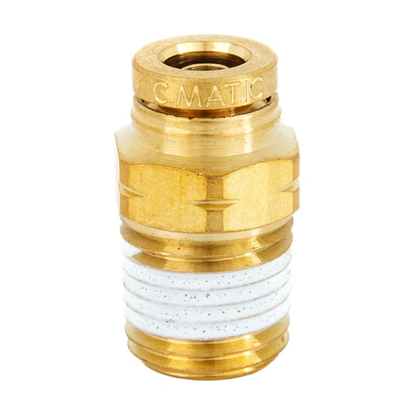 DOT-BRMC-1212 Kuri-Tec ENDURE™ by Kuriyama | DOT-BRMC Series | DOT Air Brake Push-to-Connect Fitting | 3/4" Tube OD x 3/4" Male NPTF | Brass