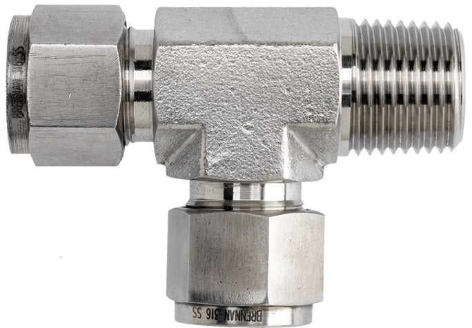 2-DTMT-2 by Dixon Valve | Instrumentation Fitting | Male Run Tee | 1/8" Male NPT x 1/8" Tube OD | 316 Stainless Steel