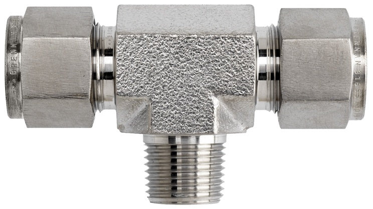8-DTTM-8 by Dixon Valve | Instrumentation Fitting | Male Branch Tee | 1/2" Male NPT x 1/2" Tube OD | 316 Stainless Steel