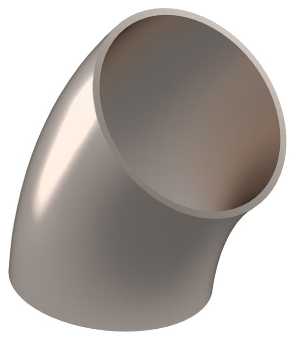 DVF-C100R1S Dixon Valve Vacuum Weld Fitting - Weld 45° Elbow for D-TORR Vacuum Fitting - 1" OD - 316L Stainless Steel