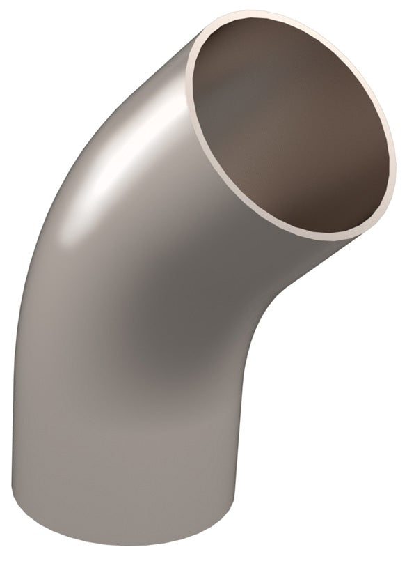 DVF-C250R1T Dixon Valve Vacuum Weld Fitting - Weld 45° Elbow with Tangent for D-TORR Vacuum Fitting - 2-1/2" OD - 316L Stainless Steel