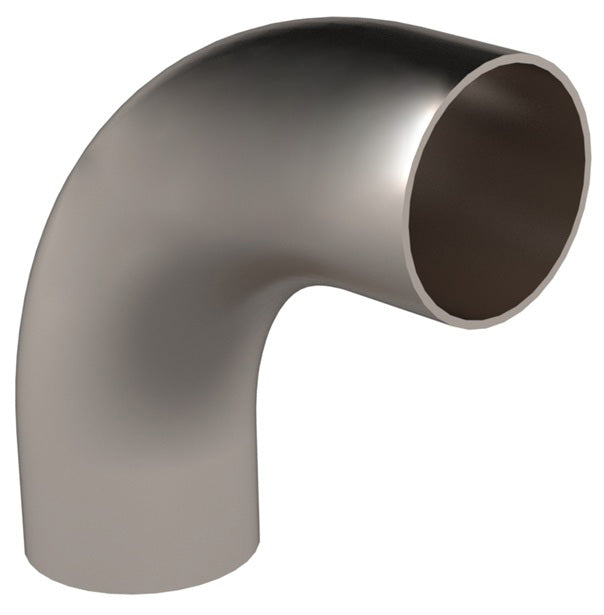 DVF-C200G2R Dixon Valve Vacuum Weld Fitting - Weld 90° Elbow with Tangents for D-TORR Vacuum Fitting - 2" OD - 304 Stainless Steel (Bead Blast)