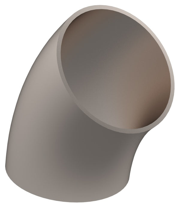 DVF-C200G2S Dixon Valve Vacuum Weld Fitting - Weld 45° Elbow for D-TORR Vacuum Fitting - 2" OD - 304 Stainless Steel (Bead Blast)