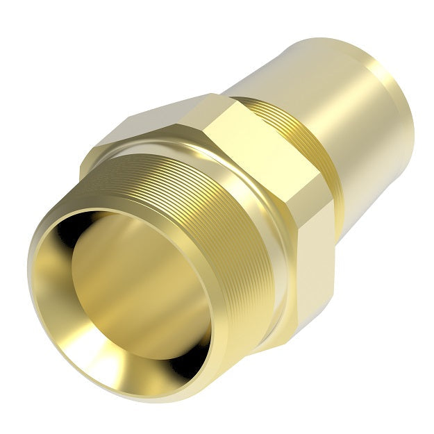 1252-8-10B Aeroquip by Danfoss | Reusable Engine Fitting Nipple | -08 Male NPTF x -10 Reusable Hose End | Brass