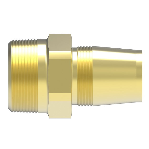 1252-24-24B Aeroquip by Danfoss | Reusable Engine Fitting Nipple | -24 Male NPTF x -24 Reusable Hose End | Brass