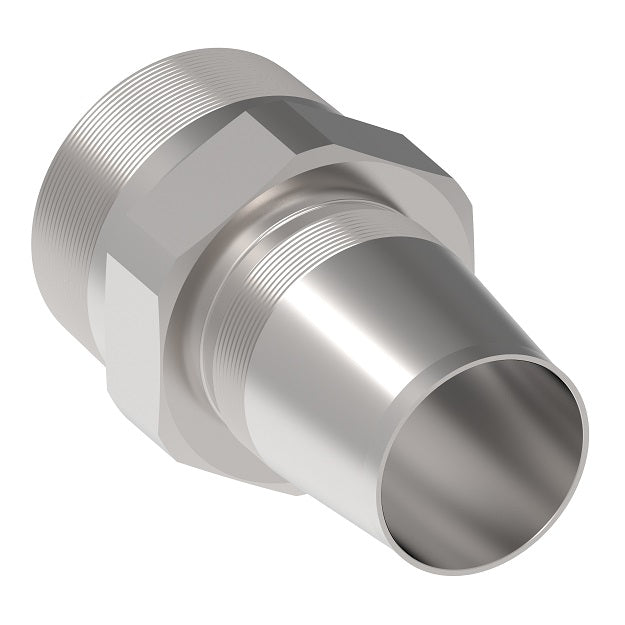 1252-24-24S Aeroquip by Danfoss | Reusable Engine Fitting Nipple | -24 Male NPTF x -24 Reusable Hose End | Carbon Steel