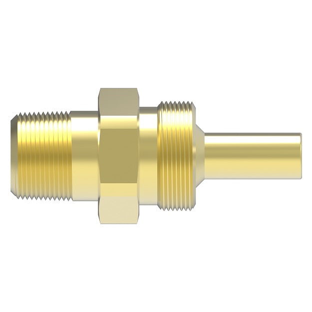 1267-8-10B Aeroquip by Danfoss | Reusable PTFE Hose Fitting Nipple | -08 Male NPTF x -10 Reusable Hose End | Brass