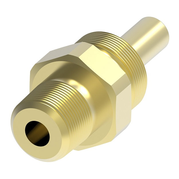 1267-12-12B Aeroquip by Danfoss | Reusable PTFE Hose Fitting Nipple | -12 Male NPTF x -12 Reusable Hose End | Brass