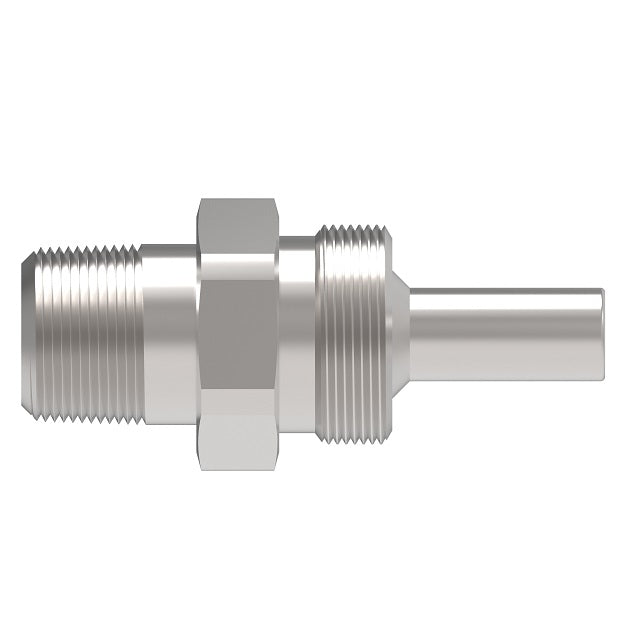 1267-12-12C Aeroquip by Danfoss | Reusable PTFE Hose Fitting Nipple | -12 Male NPTF x -12 Reusable Hose End | Stainless Steel