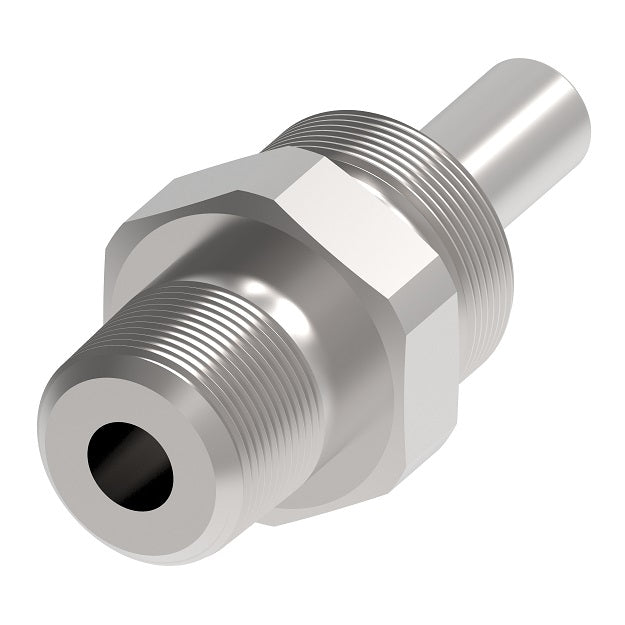 1267-8-10C Aeroquip by Danfoss | Reusable PTFE Hose Fitting Nipple | -08 Male NPTF x -10 Reusable Hose End | Stainless Steel