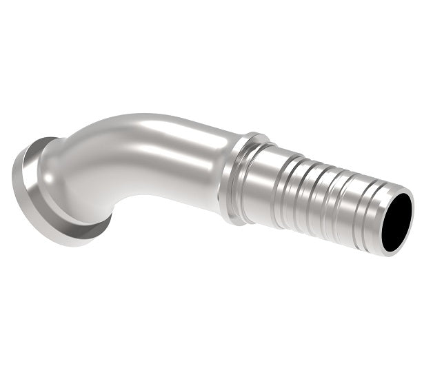 1W12FHA12 Aeroquip by Danfoss | SAE Code 62 Flange Nipple for Four Spiral Hose | 45° Elbow | -12 SAE Code 62 Flange x -12 Hose Barb | Steel