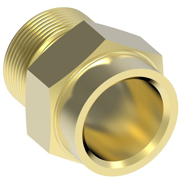 202208-6-8B Aeroquip by Danfoss | Braze Adapter | -06 Male 5400 Series Thread x -08 Braze | Brass