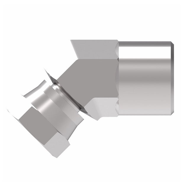 2050-16-16S Aeroquip by Danfoss | Internal Pipe Swivel (NPSM)/Internal Pipe 45° Elbow Adapter | -16 Female NPSM x -16 Female NPTF | Steel