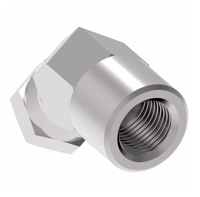 2050-16-16S Aeroquip by Danfoss | Internal Pipe Swivel (NPSM)/Internal Pipe 45° Elbow Adapter | -16 Female NPSM x -16 Female NPTF | Steel