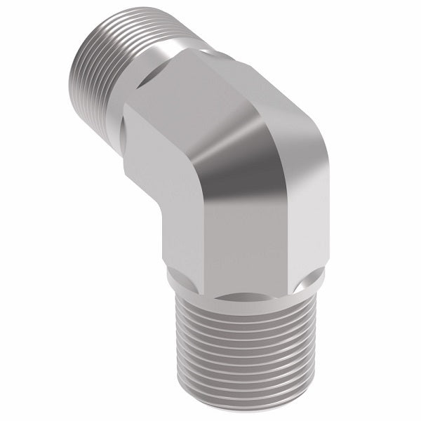 2085-12-8S Aeroquip by Danfoss | External Pipe/Internal Pipe 90° Elbow Adapter | -12 Male NPTF x -08 Male NPTF | Steel