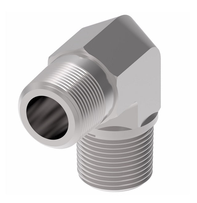 2085-12-8S Aeroquip by Danfoss | External Pipe/Internal Pipe 90° Elbow Adapter | -12 Male NPTF x -08 Male NPTF | Steel