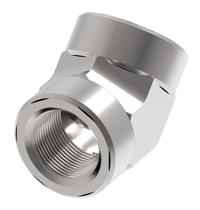 2086-6-6S Aeroquip by Danfoss | Female Pipe 45° Elbow | 3/8" Female NPTF x 3/8" Female NPTF | Carbon Steel