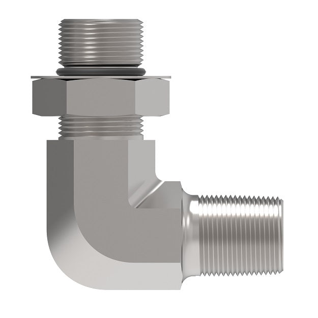 2213-4-6S Aeroquip by Danfoss | Male 90° Elbow Adapter | 1/4" Male NPTF x 9/16" Male SAE ORB | Carbon Steel