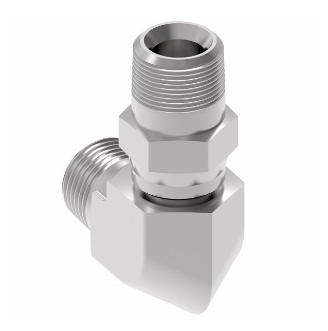 2251-4-4S Aeroquip by Danfoss | External Pipe Swivel/External Pipe 90° Elbow Adapter | -04 Male NPTF x -04 Male NPTF | Steel