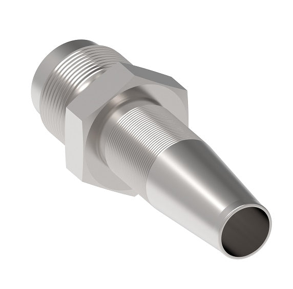 2402-12S Aeroquip by Danfoss | Reusable Braided Hose Fitting Nipple | -12 Male SAE 45° x -12 Reusable Hose End | Carbon Steel