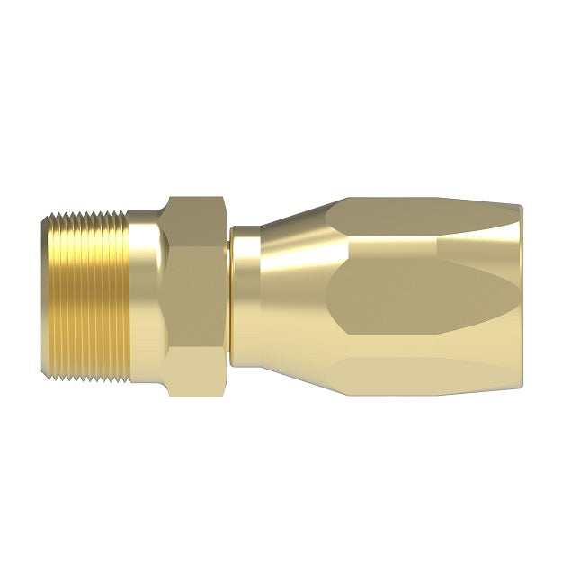 412-12-12B Aeroquip by Danfoss | Male Pipe 100R5 Reusable Hose Fitting (3 Piece) | -12 Male Pipe x -12 Reusable Hose End | Brass