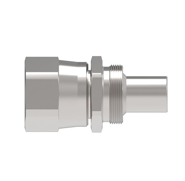 473A-4S Aeroquip by Danfoss | Reusable PTFE Hose Fitting | Nipple Assembly | -04 Female 37° JIC Flare Swivel x -04 Reusable Hose End | Carbon Steel