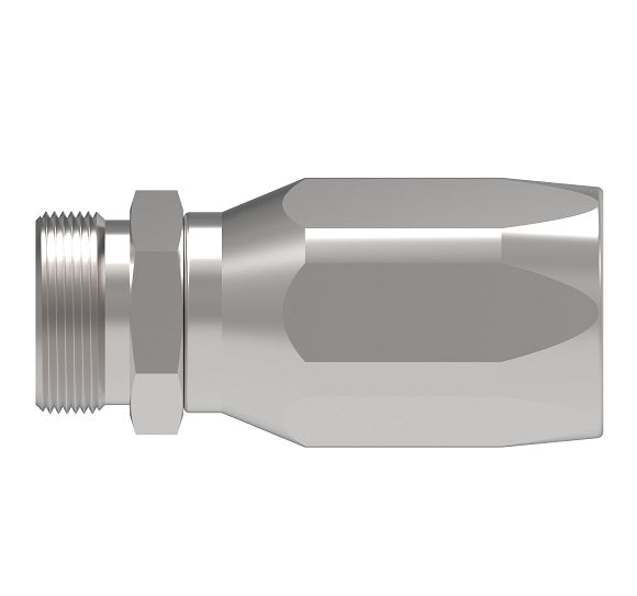 487-16-16S Aeroquip by Danfoss | 5400 Series | Male SAE 100R5 Low Air Inclusion Refrigerant Reusable Fitting | -16 Male Thread x -16 Hose Barb | Carbon Steel