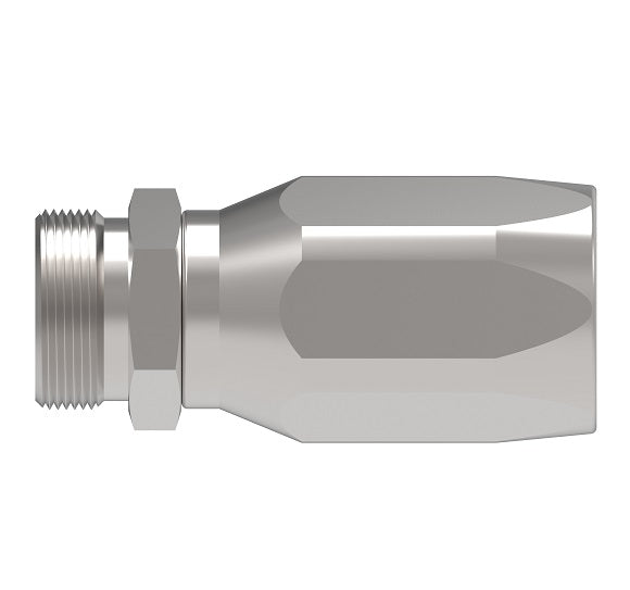 487-4-6S Aeroquip by Danfoss | 5400 Series | Male SAE 100R5 Low Air Inclusion Refrigerant Reusable Fitting | -04 Male Thread x -06 Hose Barb | Carbon Steel