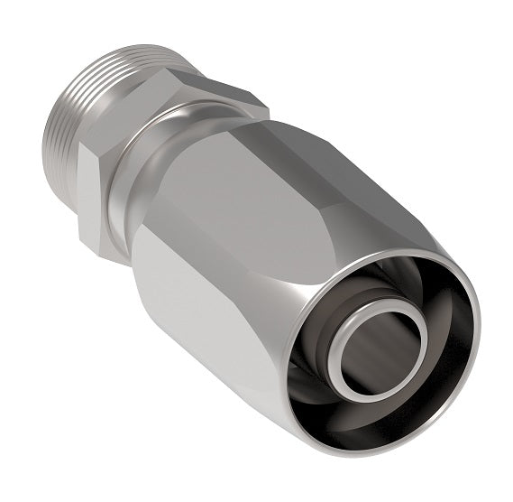 487-4-6S Aeroquip by Danfoss | 5400 Series | Male SAE 100R5 Low Air Inclusion Refrigerant Reusable Fitting | -04 Male Thread x -06 Hose Barb | Carbon Steel