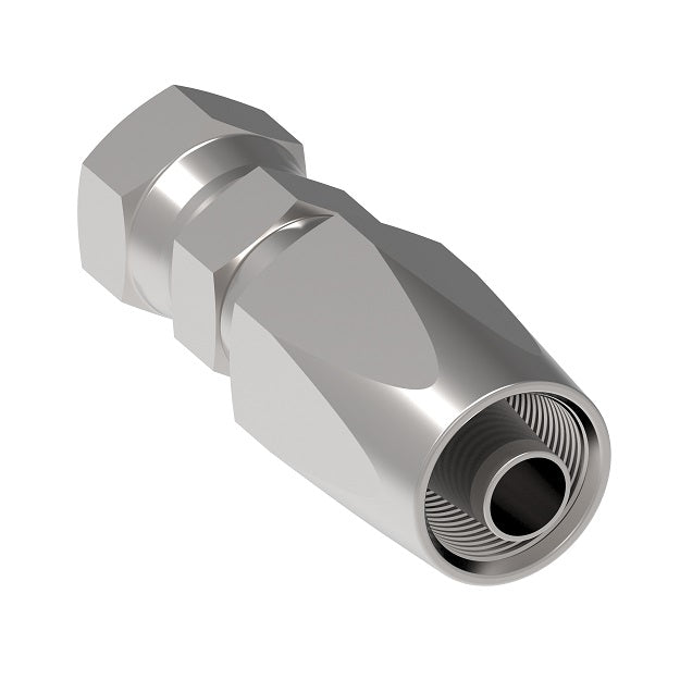 90208-085400-0 Synflex by Danfoss | Reusable Thermoplastic Hose Fitting | 3/4" Female 37° JIC x 1/2" Reusable Hose End | Carbon Steel