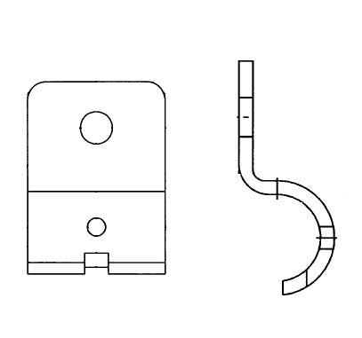 FF90421-08 Aeroquip by Danfoss | A/C Refrigeration | Retaining Bracket Top | for use with -08 Tube Size