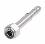 FJ4905-03-1012S Aeroquip by Danfoss | A/C Refrigeration Crimp Hose Fitting Long Pilot | -10 Female Tube-O x -12 Hose Barb | Carbon Steel