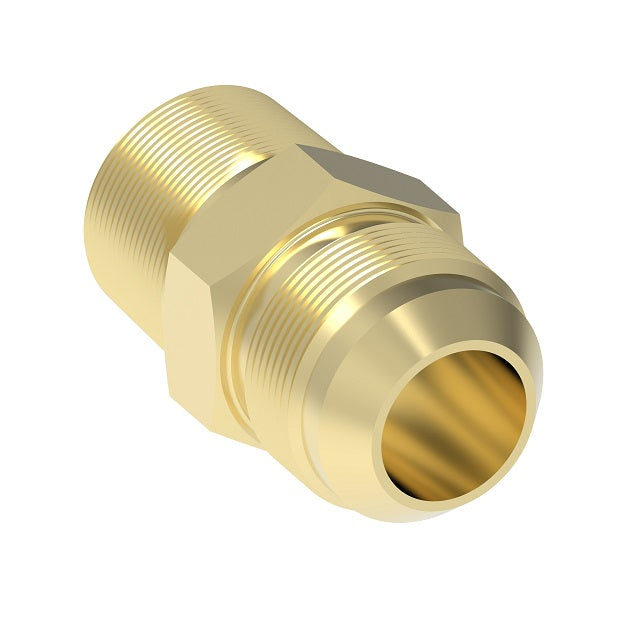 B-1012 Weatherhead by Danfoss | Everswage | Male Swage Fitting Adapter | 1-1/16 Male 37° JIC x 3/4" Male NPTF | Brass