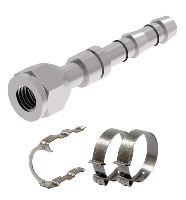 FF14178 Aeroquip by Danfoss | EZ Clip System Fitting Kit | Includes FJ5984-0808S Female O-Ring Short Pilot Fitting with FF14172 Clip & Cage Kit