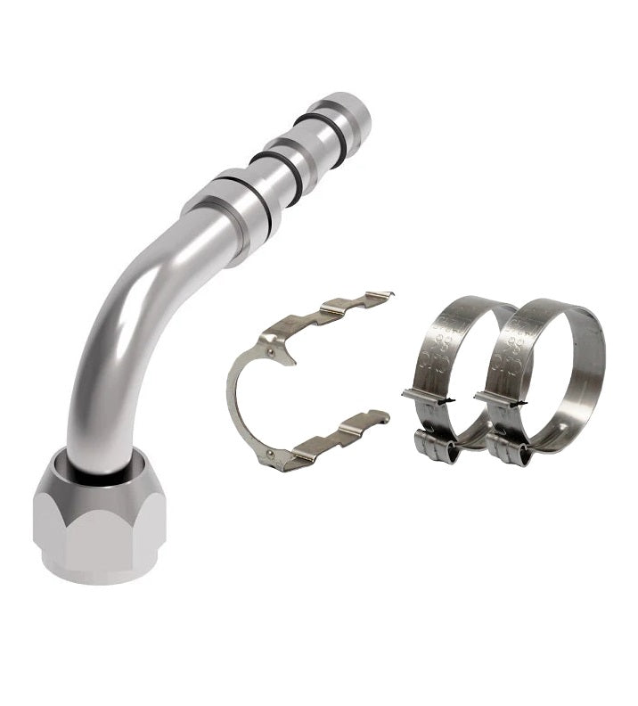 FF14189 Aeroquip by Danfoss | EZ Clip System Fitting Kit | Includes FJ5985-0808S Female O-Ring Short Pilot 90° Elbow Fitting with FF14172 Clip & Cage Kit